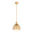 Z-Lite Sawyer 1 Light 10" Pendant, Classic Brass/Classic Brass