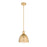 Z-Lite Sawyer 1 Light 10" Pendant, Classic Brass/Classic Brass