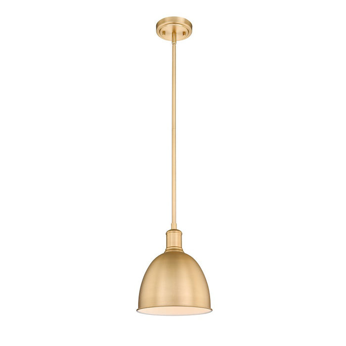 Z-Lite Sawyer 1 Light 10" Pendant, Classic Brass/Classic Brass