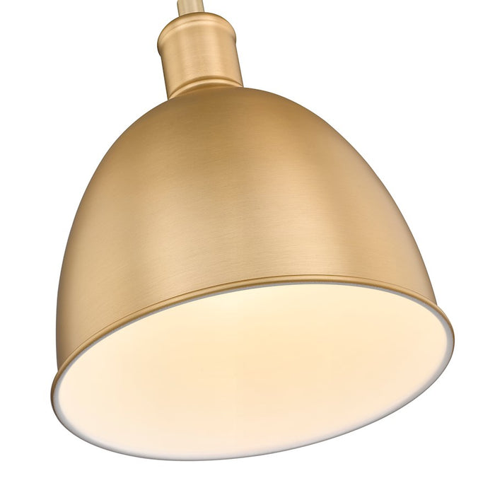 Z-Lite Sawyer 1 Light 10" Pendant, Classic Brass/Classic Brass