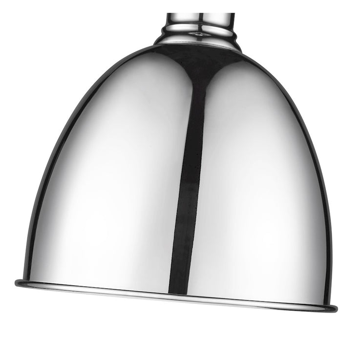 Z-Lite Sawyer 1 Light 10" Pendant, Chrome/Chrome