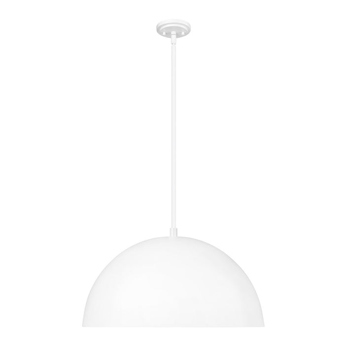 Z-Lite Vega 3 Light 24" Pendant, Matte White/Matte White/Gold - 4501P24-MW
