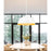Z-Lite Vega 3 Light 32" Pendant, Matte White/Matte White/Gold