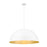 Z-Lite Vega 3 Light 32" Pendant, Matte White/Matte White/Gold