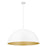 Z-Lite Vega 3 Light 32" Pendant, Matte White/Matte White/Gold