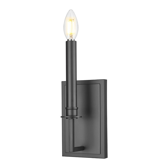 Z-Lite Orson 2 Light Wall Sconce, Matte Black - 4503-1S-MB