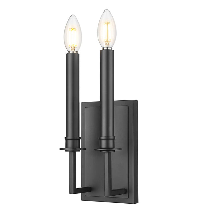 Z-Lite Orson 1 Light Wall Sconce, Matte Black - 4503-2S-MB
