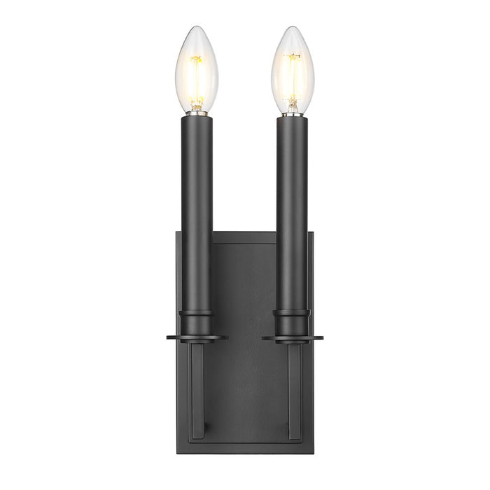 Z-Lite Orson 1 Light Wall Sconce, Matte Black