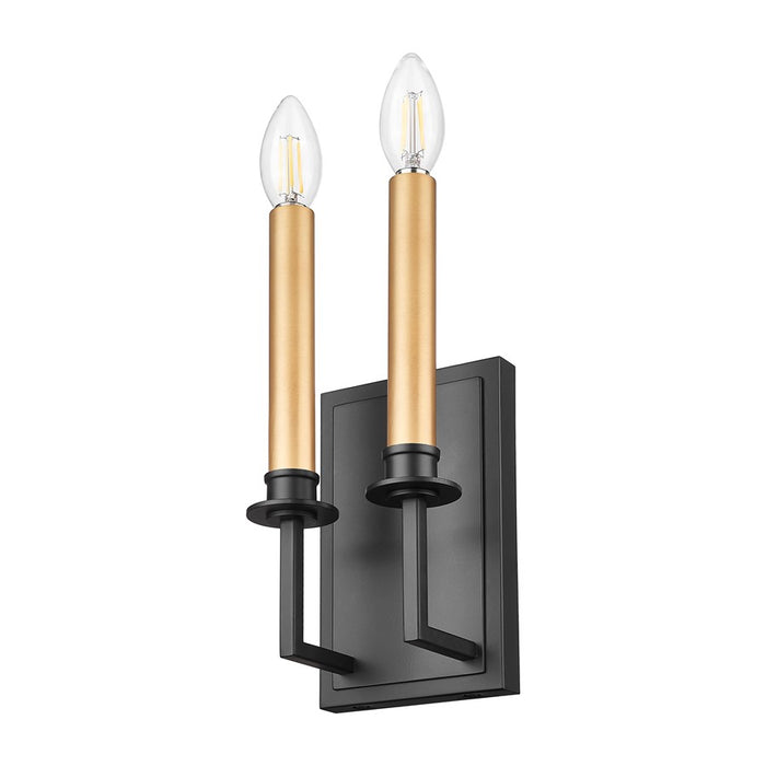 Z-Lite Orson 1 Light Wall Sconce, Matte Black