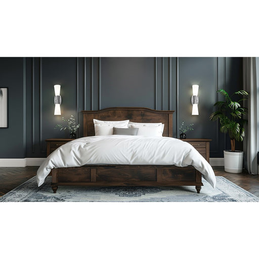 Z-Lite Emrys 2 Light 18" Wall Sconce, Brushed Nickel/White Opal