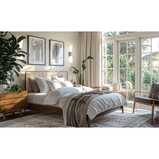 Z-Lite Emrys 2 Light 24" Wall Sconce, Brushed Nickel/White Opal