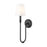 Z-Lite Jisele 1 Light Wall Sconce, Matte Black/White - 4505-1S-MB