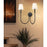 Z-Lite Jisele 2 Light Wall Sconce, Matte Black/White