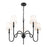 Z-Lite Jisele 5 Light Chandelier, Matte Black/White