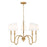 Z-Lite Jisele 5 Light Chandelier, Rubbed Brass/White - 4505-5RB