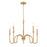 Z-Lite Jisele 5 Light Chandelier, Rubbed Brass/White