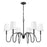 Z-Lite Jisele 6 Light Chandelier, Matte Black/White