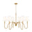 Z-Lite Jisele 6 Light Chandelier, Rubbed Brass/White - 4505-6RB
