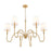 Z-Lite Jisele 6 Light Chandelier, Rubbed Brass/White