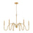 Z-Lite Jisele 6 Light Chandelier, Rubbed Brass/White