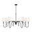 Z-Lite Jisele 8 Light Chandelier, Matte Black/White - 4505-8MB