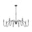Z-Lite Jisele 8 Light Chandelier, Matte Black/White
