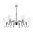 Z-Lite Jisele 8 Light Chandelier, Matte Black/White