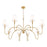 Z-Lite Jisele 8 Light Chandelier, Rubbed Brass/White
