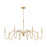 Z-Lite Jisele 8 Light Chandelier, Rubbed Brass/White