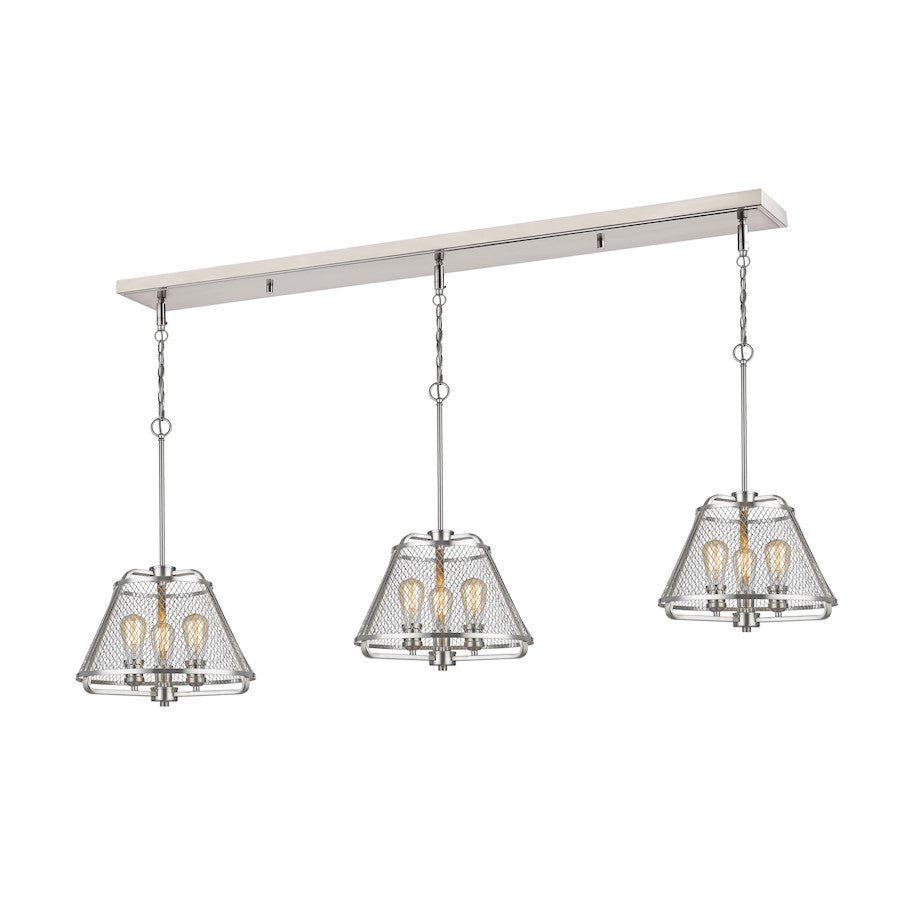 Z-Lite Iuka 9 Light Island/Billiard, Brushed Nickel - 451-16-3BN