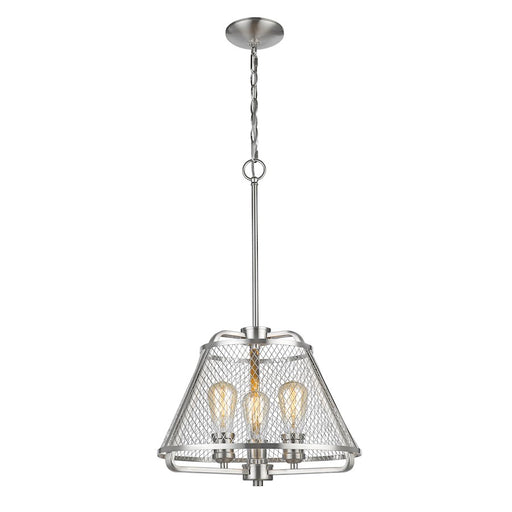 Z-Lite Iuka 3 Light Pendant in Brushed Nickel - 451-16BN