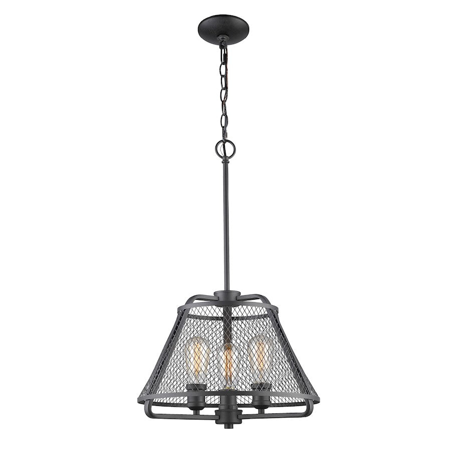 Z-Lite Iuka 3 Light Pendant in Bronze - 451-16BRZ