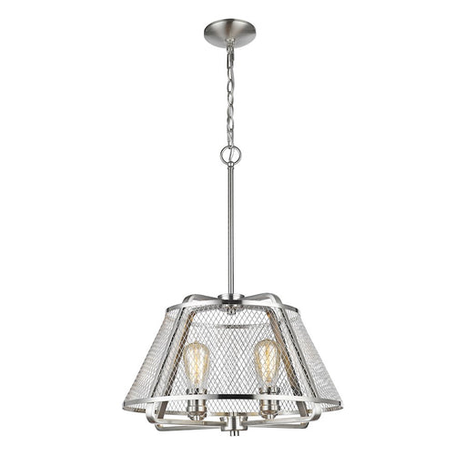 Z-Lite Iuka 4 Light Pendant in Brushed Nickel - 451-19BN