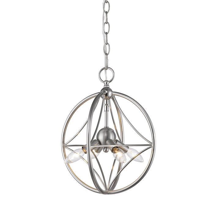 Z-Lite Cortez 4 Light Pendant in Brushed Nickel - 452-12BN