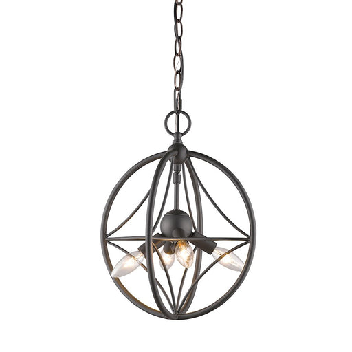 Z-Lite Cortez 4 Light Pendant in Bronze - 452-12BRZ