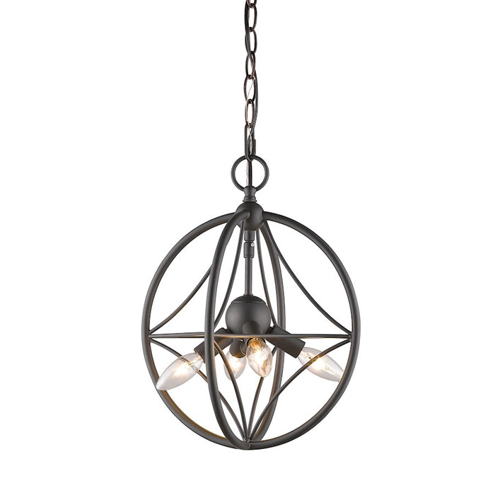 Z-Lite Cortez 4 Light Pendant in Bronze - 452-12BRZ