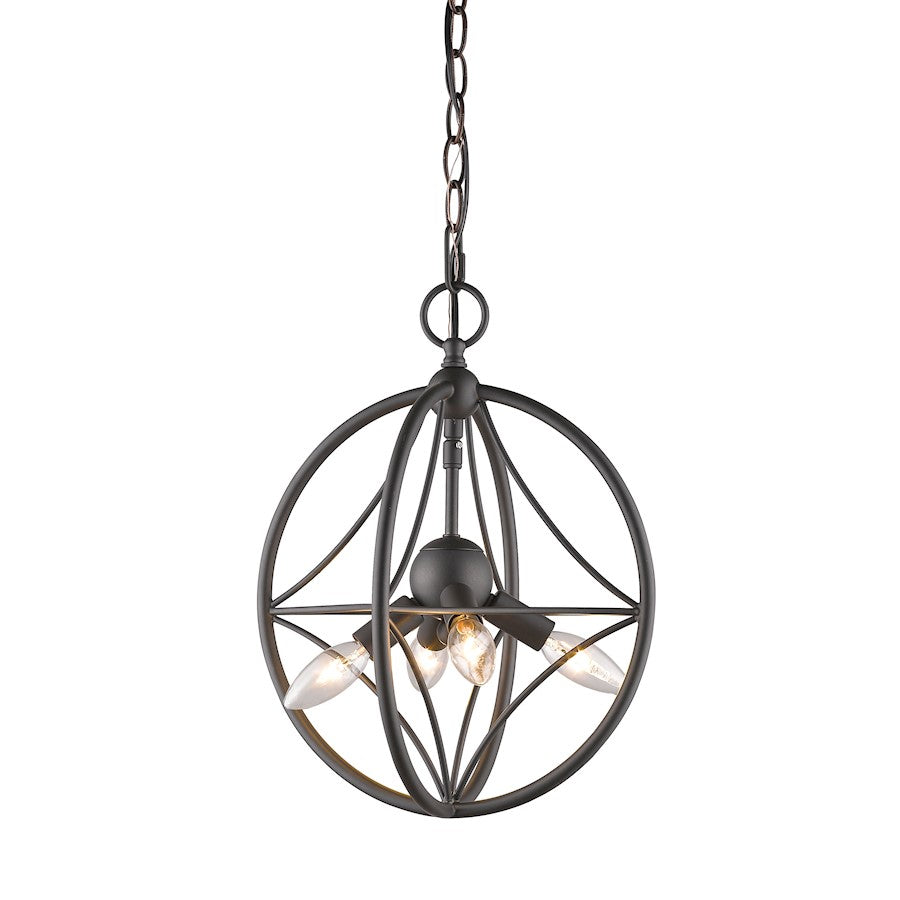 Z-Lite Cortez 4 Light Pendant in Bronze - 452-12BRZ