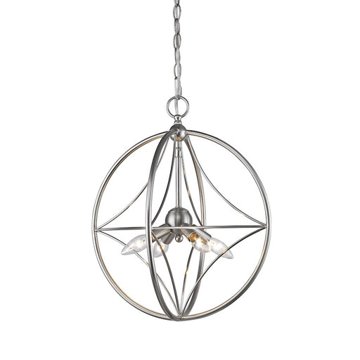Z-Lite Cortez 4 Light Pendant in Brushed Nickel - 452-16BN