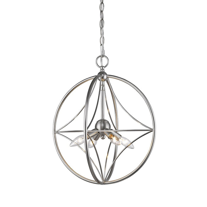 Z-Lite Cortez 4 Light Pendant in Brushed Nickel - 452-16BN