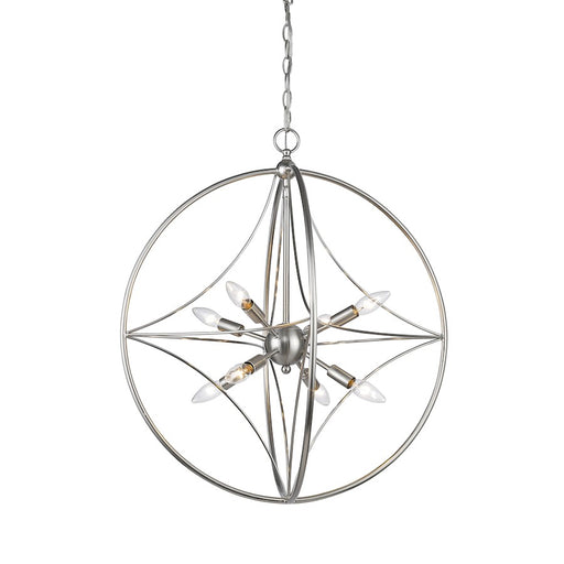 Z-Lite Cortez 8 Light Pendant in Brushed Nickel - 452-24BN