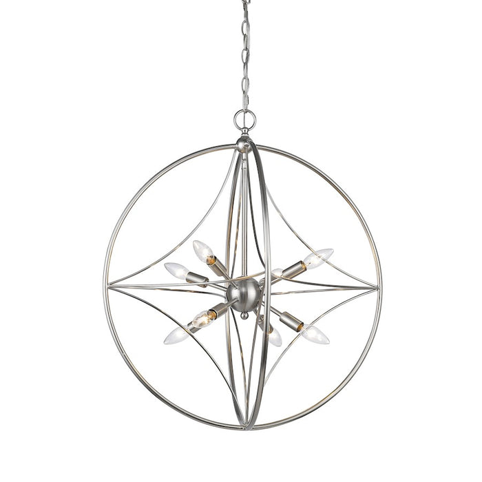 Z-Lite Cortez 8 Light Pendant in Brushed Nickel - 452-24BN