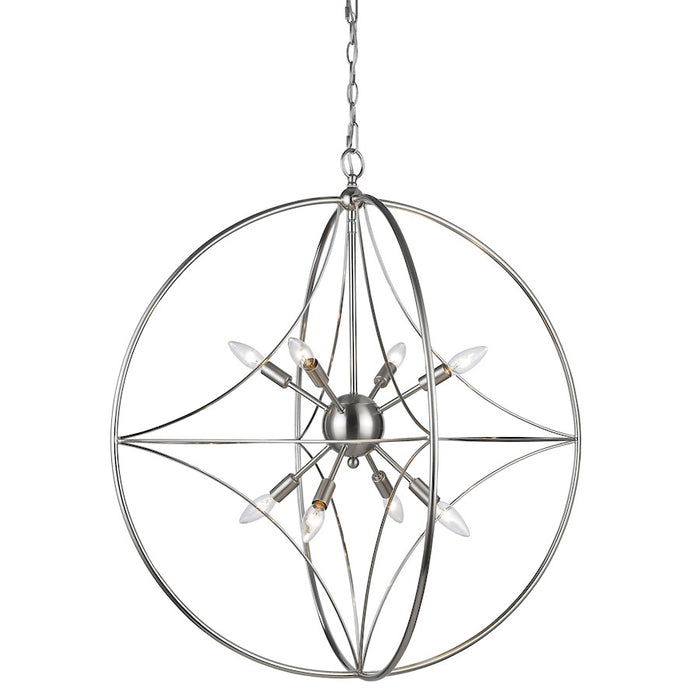 Z-Lite Cortez 8 Light Pendant in Brushed Nickel - 452-30BN