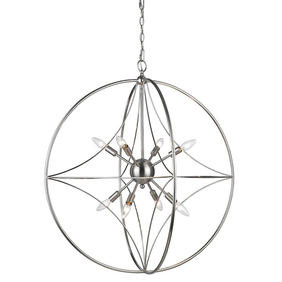 Z-Lite Cortez 8 Light Pendant in Brushed Nickel - 452-30BN
