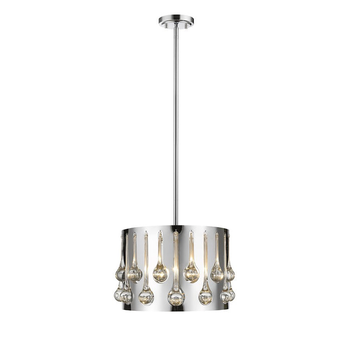 Z-Lite Oberon 3 Light Pendant, Chrome - 453-13CH