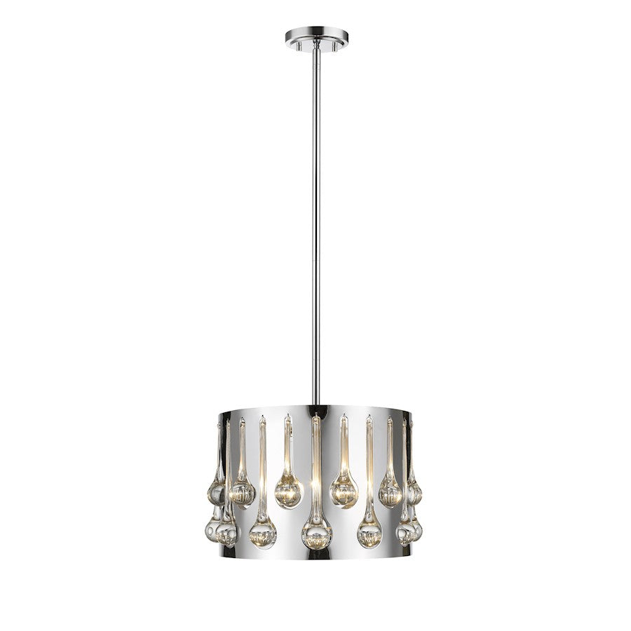 Z-Lite Oberon 3 Light Pendant, Chrome - 453-13CH