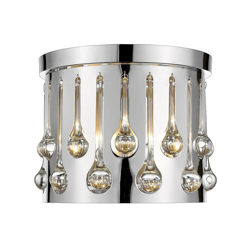 Z-Lite Oberon 3 Light Flush Mount, Chrome - 453RF13CH