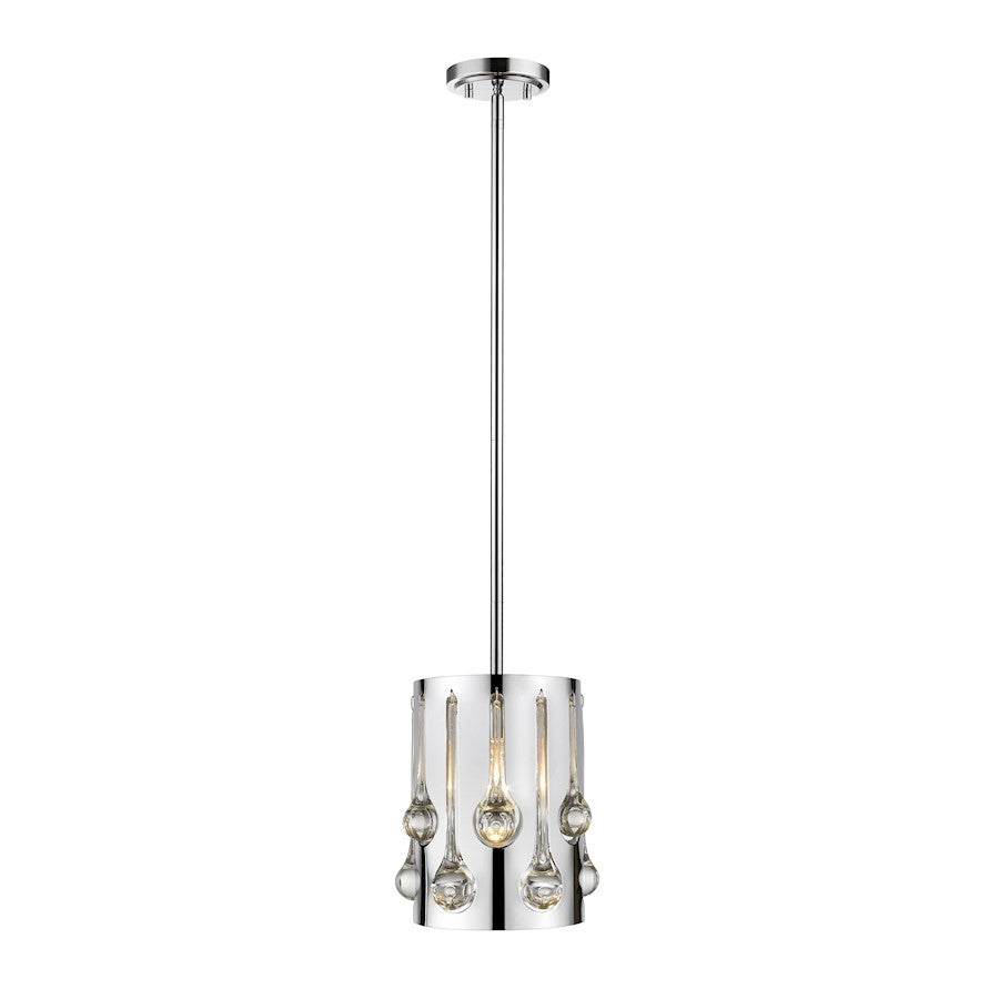 Z-Lite Oberon 1 Light Mini Pendant, Chrome - 453RMP-CH