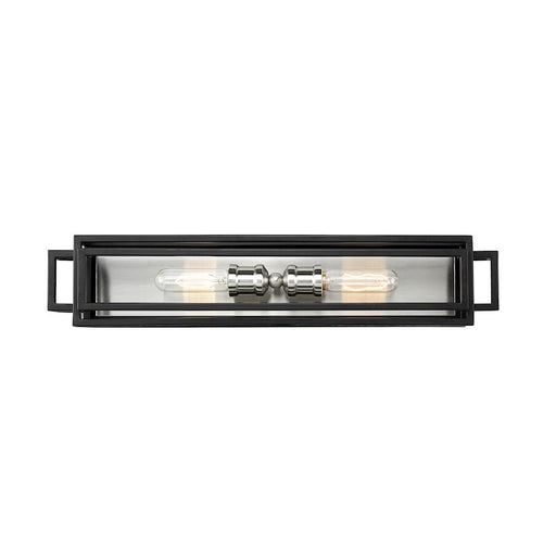 Z-Lite Titania 2 Light Vanity, Black/Brushed Nickel