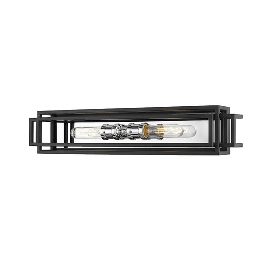 Z-Lite Titania 2 Light Vanity, Black/Chrome -454-2V-BK-CH