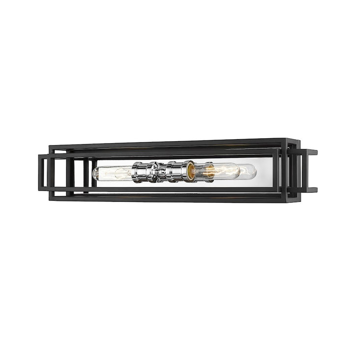 Z-Lite Titania 2 Light Vanity, Black/Chrome -454-2V-BK-CH